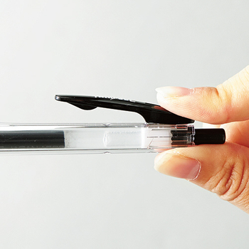 TANOSEE ノック式ゲルインクボールペン(バインダークリップ) 0.5mm 黒 1本