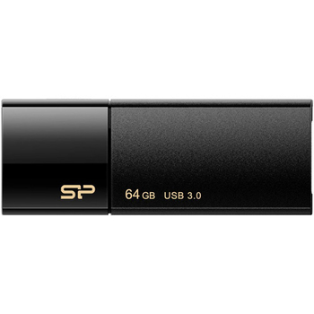 シリコンパワー USB3.0 スライド式フラッシュメモリ 64GB ブラック SP064GBUF3B05V1K 1個