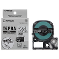 キングジム テプラ PRO テープカートリッジ マットラベル 24mm 透明/白文字 SB24TS 1個