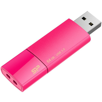 シリコンパワー USB3.0 スライド式フラッシュメモリ 64GB ピンク SP064GBUF3B05V1H 1個