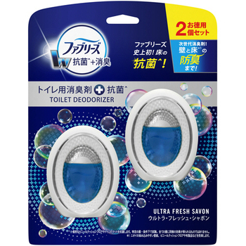 P&G ファブリーズW消臭 トイレ用消臭剤+抗菌 ウルトラ・フレッシュ・シャボン 6ml 1パック(2個)