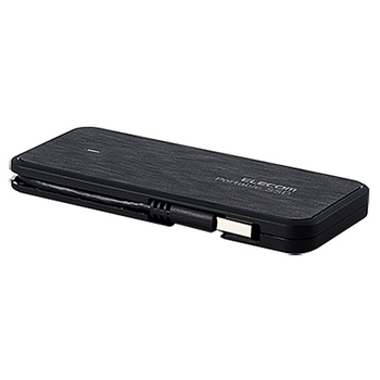 エレコム ケーブル収納型外付けポータブルSSD 120GB レッド ESD-EC0120GRD 1台