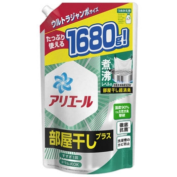 P&G アリエール バイオサイエンスジェル 部屋干し用 つめかえ ウルトラジャンボ 1680g 1パック