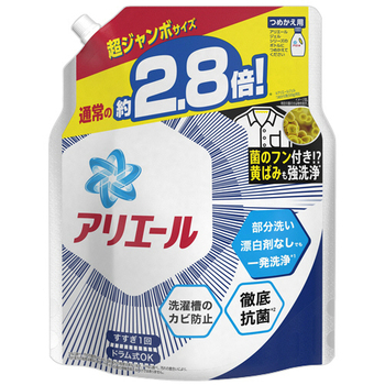 P&G アリエール バイオサイエンスジェル つめかえ 超ジャンボ 1380g 1パック