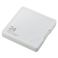 エレコム SD/microSD用メモリカードケース プラスチックタイプ ホワイト インデックス台紙付 CMC-SDCPP24WH 1個