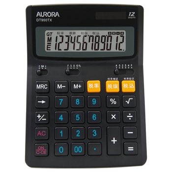 AURORA 大型電卓 12桁 デスクトップタイプ DT950TX-B 1台