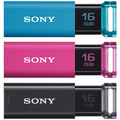 ソニー USBメモリー ポケットビット Uシリーズ カラーミックスパック 16GB ブルー・ピンク・ブラック USM16GU 3C 1セット(3個:各色1個)
