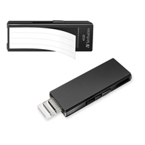 バーベイタム USBメモリー フリーデザインタイプ 4GB ブラック インデックスラベル付 USBF4GVZ1 1個