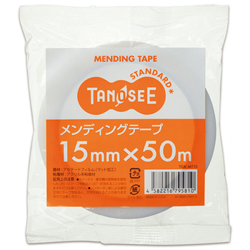 TANOSEE メンディングテープ 15mm×50m 透明 1巻