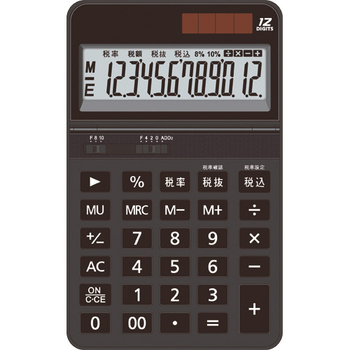AURORA 中型電卓 12桁 卓上タイプ ブラック DT700TXK 1台