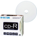 RiDATA データ用CD-R 700MB 1-52倍速 ホワイトワイドプリンタブル 5mmスリムケース CD-R700EXWP.10RT SC N 1パック