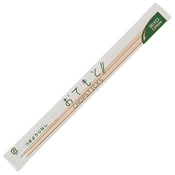 クラフトマン 業務用白楊元禄OPP完封箸 爪楊枝なし HK-WB-002 1セット(4000膳:100膳×40パック)