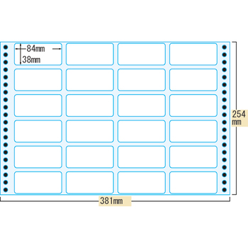 トッパンエッジ 宛名ラベル 15×10インチ 24面 ラベルサイズ84×38mm LC016Y 1箱(500枚)