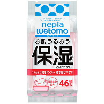 王子ネピア ネピア wetomo お肌うるおう保湿ウエットティシュ 1パック(46枚)