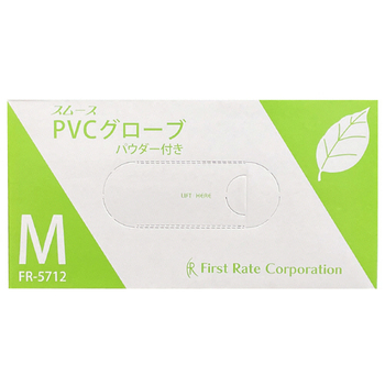 ファーストレイト スムースPVCグローブ パウダーイン M FR-5712 1箱(100枚)