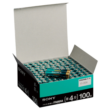 ソニー アルカリ乾電池 STAMINA 単4形 業務用パック LR03SG100XD 1箱(100本)