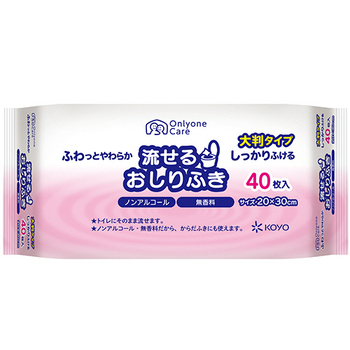 光洋 流せるおしりふき ノンアルコールタイプ 無香料 1セット(960枚:40枚×24枚)
