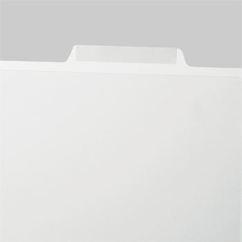 TANOSEE PP製個別フォルダー A4 ホワイト 1セット(50冊:5冊×10パック)