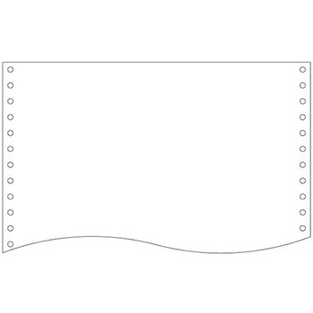 トッパンエッジ NIPフォーム 15×11インチ 1P 白紙 縦ミシン無 1510D1 1箱(2000枚)