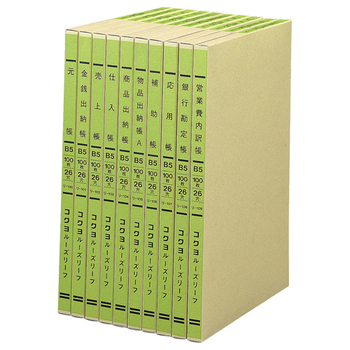 コクヨ 三色刷りルーズリーフ 金銭出納帳(科目なし) B5 30行 100枚 リ-101 1冊