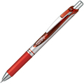 ぺんてる ゲルインクボールペン ノック式エナージェル 0.3mm 赤 (軸色:シルバー) BLN73-B 1本