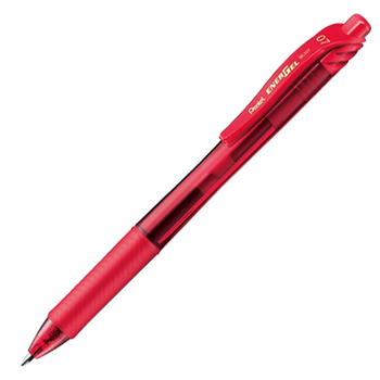 ぺんてる ゲルインクボールペン エナージェル・エックス 0.7mm 赤 BL107-B 1セット(10本)