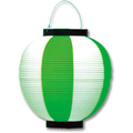 ササガワ ポリ提灯 緑白 40-7040 1セット(5個)