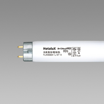 ホタルクス(NEC) 蛍光ランプ ライフルックHGX 直管グロースタータ形 40W形 3波長形 電球色 FL40SSEX-L/37-X2 1セット(25本)
