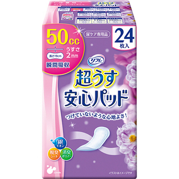 リブドゥコーポレーション リフレ 超うす安心パッド 中量用 50cc 1セット(432枚:24枚×18パック)