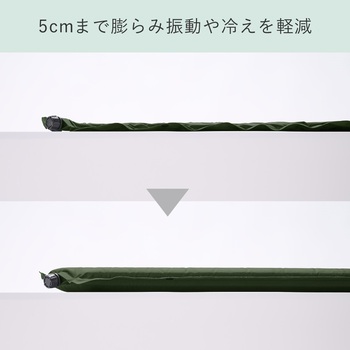 キングジム 自動で膨らむ防災マット カーキ BMT100-KH 1枚