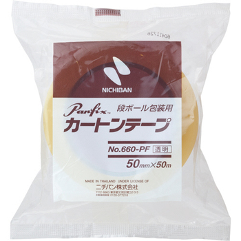 ニチバン カートンテープ No.660-PF 50mm×50m 透明 660PF-50 1巻