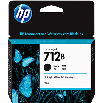 HP HP712B インクカートリッジ ブラック 80ml 3ED29A 1個