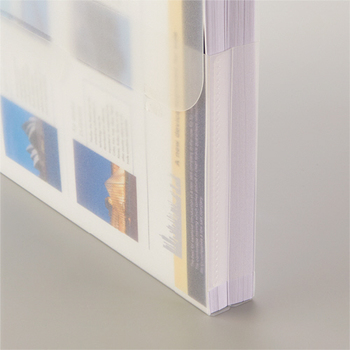 TANOSEE PP製ケースファイル A4 230枚収容 背幅23mm ブルー 1パック(3冊)