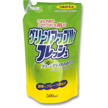 ロケット石鹸 フルーツ酸配合 フレッシュ グリーンアップル 詰替用 500ml 1セット(20パック)