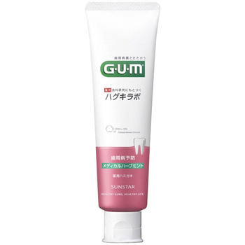 サンスター G・U・M(ガム) ハグキラボ デンタルペースト メディカルハーブミント 85g 1本