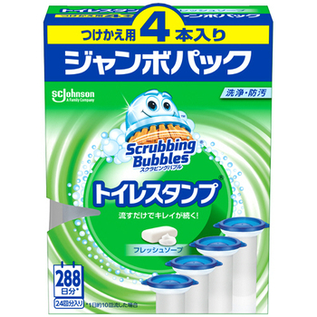 ジョンソン スクラビングバブル トイレスタンプ フレッシュソープ つけかえ用 ジャンボパック 1パック(4本)