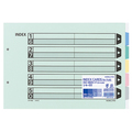 コクヨ カラー仕切カード(ファイル用・5山見出し) A4ヨコ 2穴 5色+扉紙 シキ-65 1パック(10組)