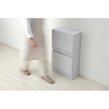リス HOME&HOME 通路で使える分別ダストボックスワイド 2段 45L グレー GPRB058 1台