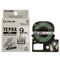 キングジム テプラ PRO テープカートリッジ 強粘着 9mm 白/黒文字 SS9KW 1個