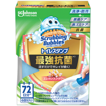 ジョンソン スクラビングバブル トイレスタンプクリーナー 最強抗菌 エレガンスフラワー 本体 1個