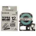 キングジム テプラ PRO テープカートリッジ 強粘着 12mm 透明/黒文字 ST12KW 1個