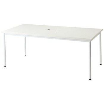 エランサ (N)会議用テーブル 幅1800×奥行900×高さ720mm ホワイト (組立設置込) LAT-1890-WHW 1台