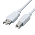 エレコム フェライトコア内蔵USB2.0対応ケーブル (A)オス-(B)オス 1.5m ホワイト USB2-FS15 1本