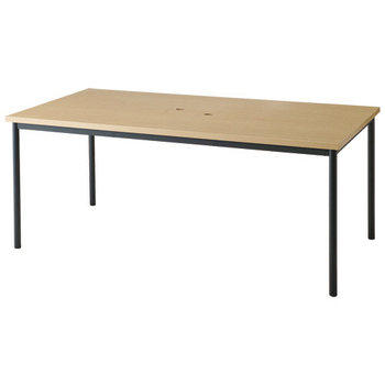 エランサ (N)会議用テーブル 幅1800×奥行900×高さ720mm ナチュラル (組立設置込) LAT-1890-NAK 1台