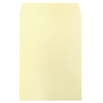 ハート 透けないカラー封筒 ワンタッチテープ付 角2 パステルクリーム 100g/m2 〒枠なし XEP473 1パック(100枚)