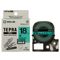 キングジム テプラ PRO テープカートリッジ 強粘着 18mm 緑/黒文字 SC18GW 1個