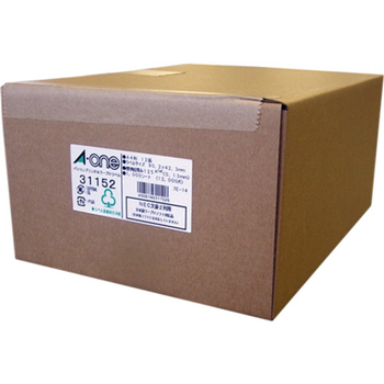 エーワン パソコン&ワープロラベルシール[プリンタ兼用] マット紙・ホワイト A4 NEC 2列用 12面 90.2×42.3mm 四辺余白付 31152 1箱
