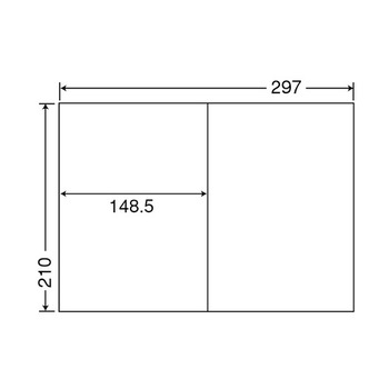 東洋印刷 ナナコピー シートカットラベル マルチタイプ A4 2面 148.5×210mm C2i 1箱(500シート:100シート×5冊)