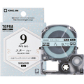 キングジム テプラ PRO テープカートリッジ マットラベル 模様 9mm スター(ブルー)/黒文字 SBM9B 1個