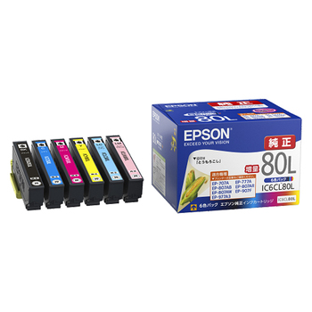 エプソン インクカートリッジ 6色パック(増量) IC6CL80L 1箱(6個:各色1個)
